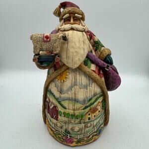 Jim Shore Heartwood Creek O’er The Fields We Go Santa Figurine 112241 Farm Scene